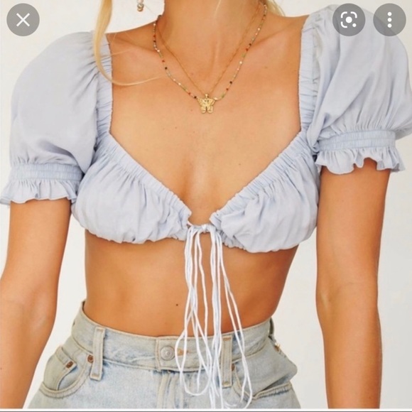 Verge Girl Tops - Verge Girl Blue Crop Top